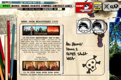 Beatsteaks Website Relaunch 2009
