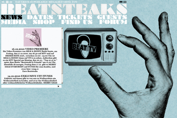 Beatsteaks Website Relaunch 2011