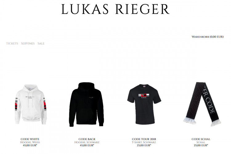 Lukas Rieger Shop 2018
